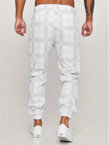 Zakenda | Alexander - pantalons de sport avec imprimé à carreaux pour hommes
