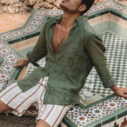 Zakenda | Blouse d'été élégante en lin
