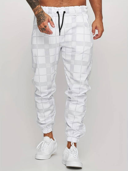Zakenda | Alexander - pantalons de sport avec imprimé à carreaux pour hommes