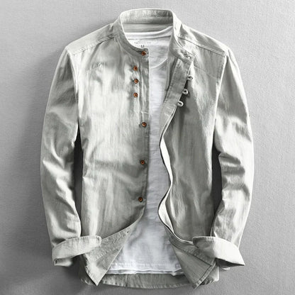 Zakenda | Chemise élégante en lin avec col