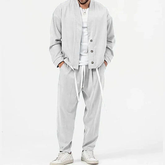 Zakenda | Ensemble 2 pièces blazer avec boutons et pantalon avec cordon de serrage