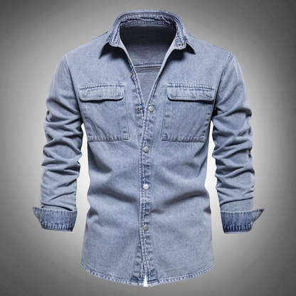 Zakenda | Chemise en jean bleu clair