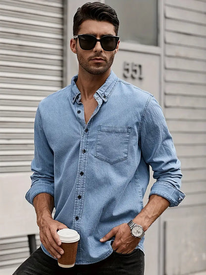 Zakenda | Alexander - chemise en jean à manches longues pour homme