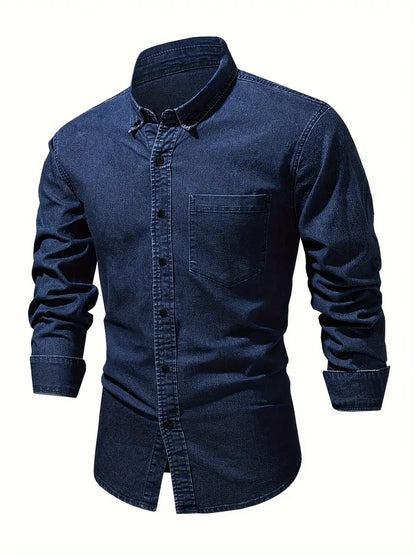 Zakenda | Alexander - chemise en jean à manches longues pour homme