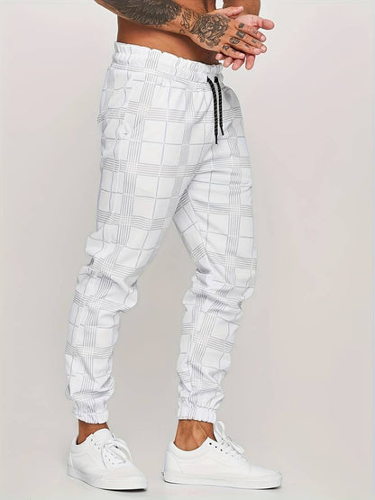 Zakenda | Alexander - pantalons de sport avec imprimé à carreaux pour hommes