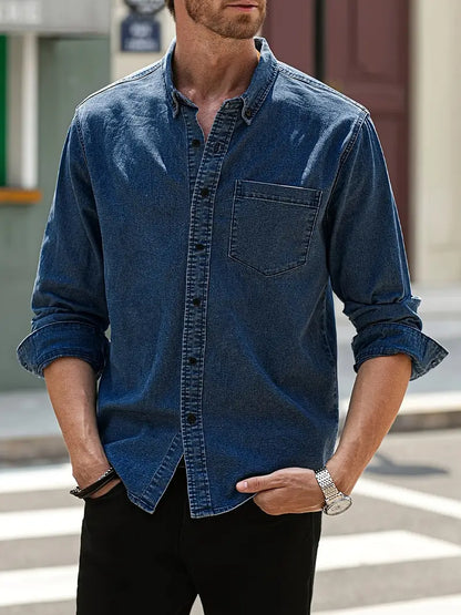 Zakenda | Alexander - chemise en jean à manches longues pour homme