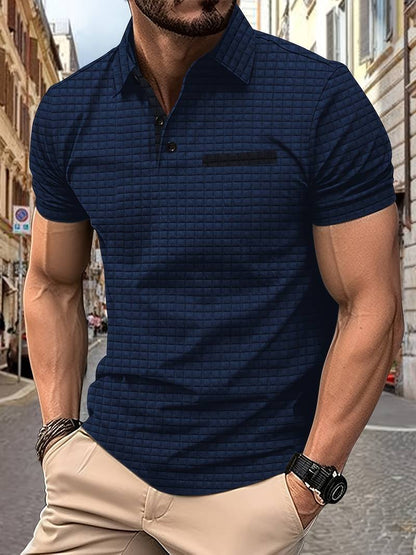 Zakenda | Daniel - chemise à manches courtes en gaufrette pour hommes