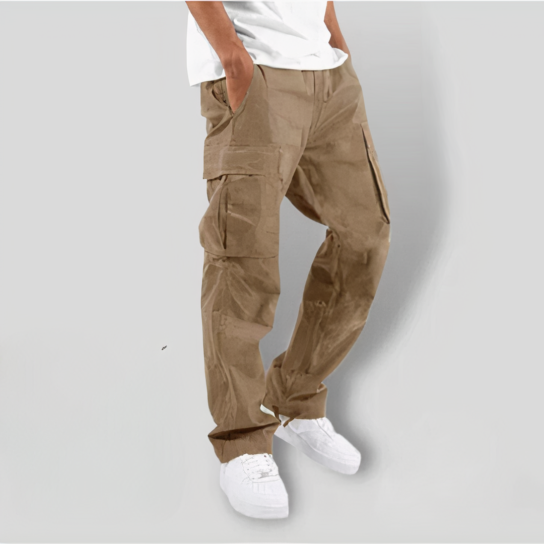 Zakenda | Pantalon cargo coloré pour hommes Gris foncé