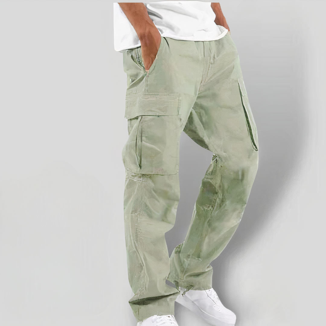 Zakenda | Pantalon cargo coloré pour hommes Gris foncé