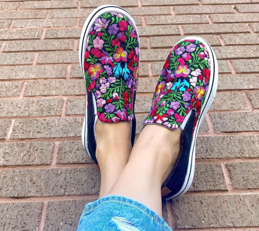Zakenda | Baskets à la mode avec un design floral coloré