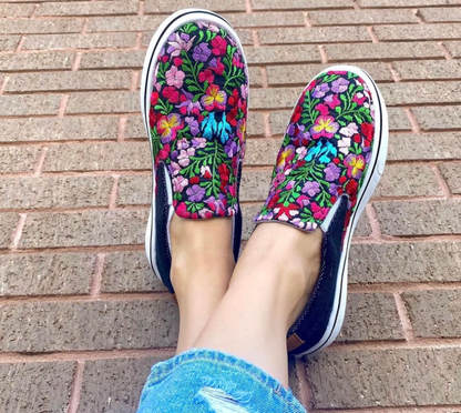 Zakenda | Baskets à la mode avec un design floral coloré