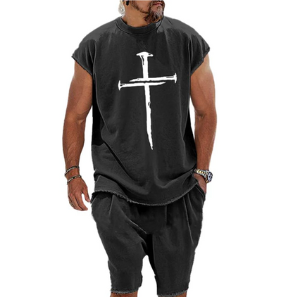 Zakenda | L'ensemble stylé t-shirt et short pour hommes