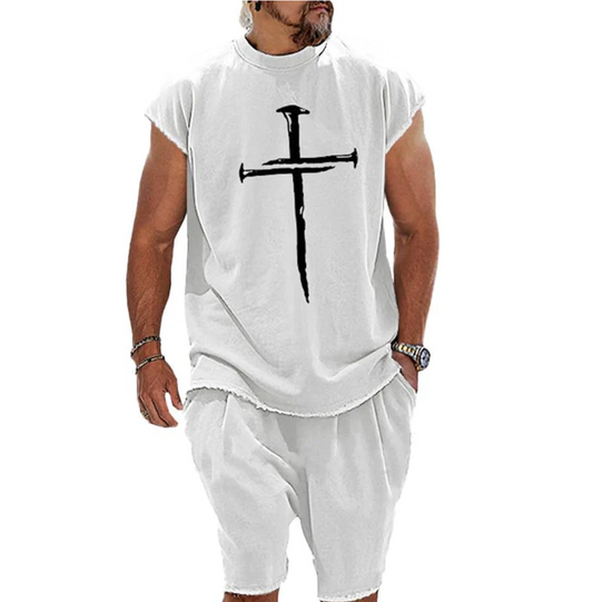 Zakenda | L'ensemble stylé t-shirt et short pour hommes