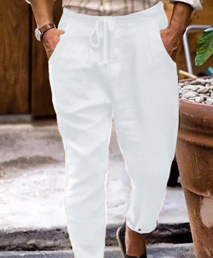 Zakenda | Pantalon en lin décontracté pour hommes