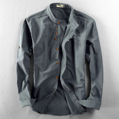 Zakenda | Chemise élégante en lin avec col