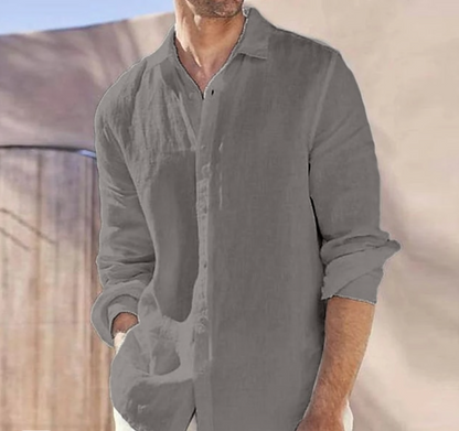 Zakenda | Chemise élégante en lin avec col