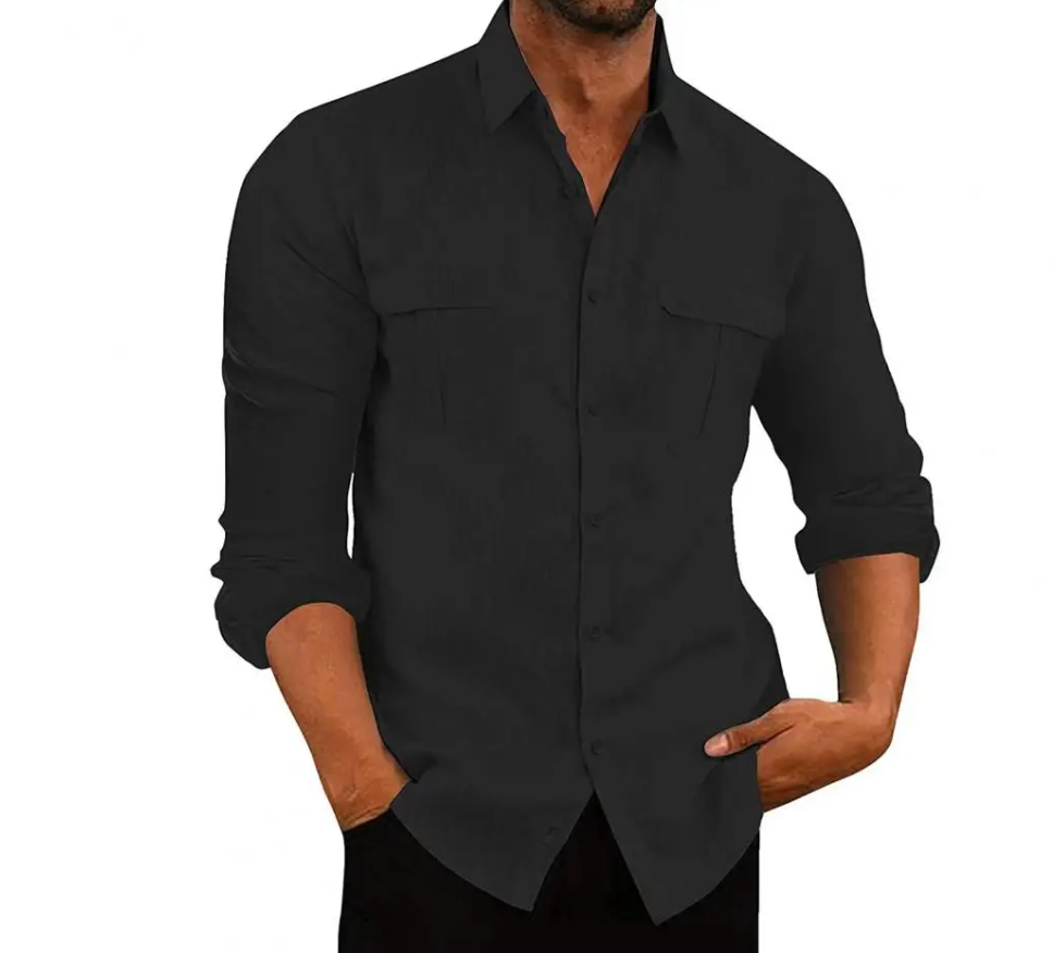 Zakenda | Chemise élégante en lin avec col