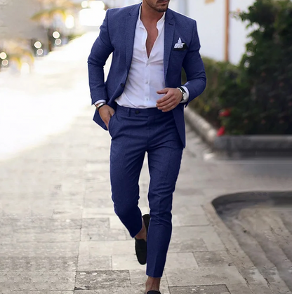 Zakenda | ensemble 2 pièces pour homme composé d'un blazer business simple et d'un pantalon