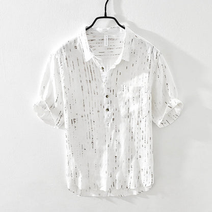 Zakenda | Chemise blanche texturée pour homme