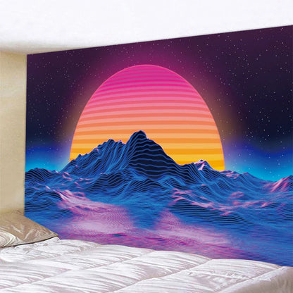 Sunrise Psychedelic Wall Tapestry Hippie Bohemian Home Decor Bed Sheet