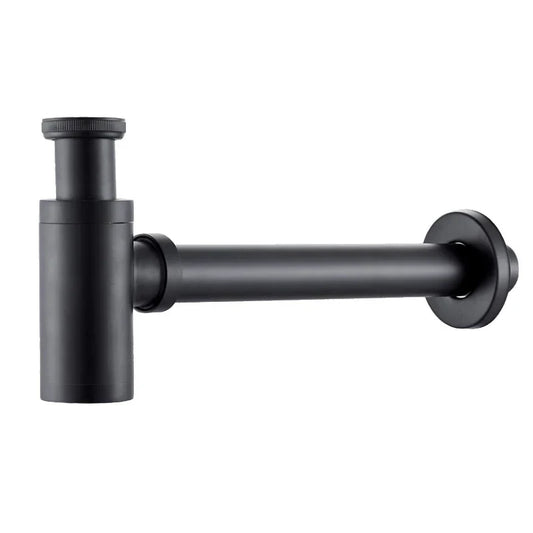 Brass Basin Wast Drain P-trap for Bathroom Sink - Black/Brushed Gold/Chrome