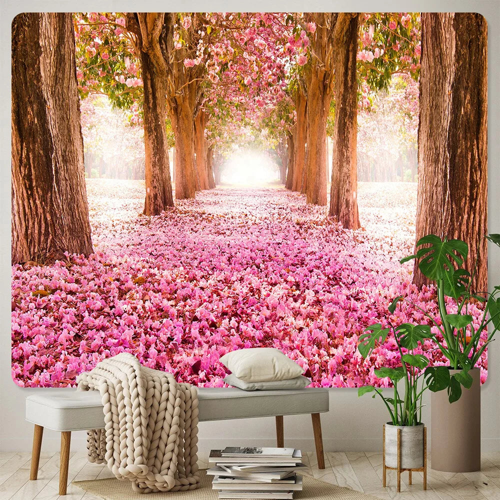 Forest Print Large Tapestry Boho Wall Hanging Bedroom Decor