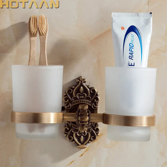 Aluminium Double Tumbler Holder for Bathroom - YT-11208