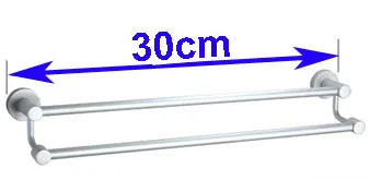 Double Towel Bar: High Quality Aluminium Round Towel Holder for Bathroom