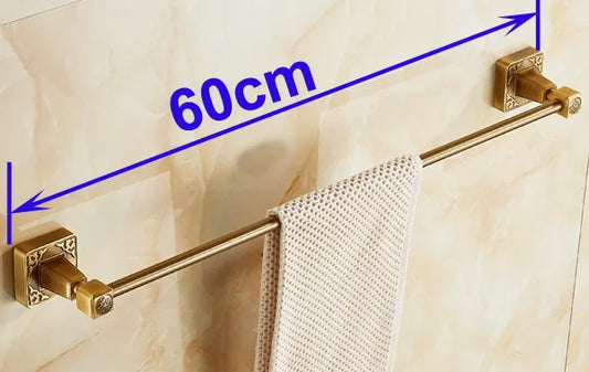 Antique Brass Single Towel Bar, Wall Mounted Bathroom Accessories