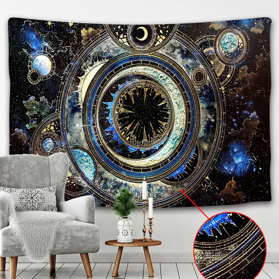 Starry Sky Mandala Tapestry - Boho Home Decor Wall Art