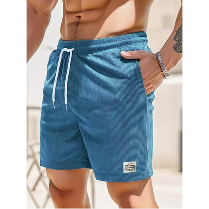 Zakenda | Azure Short de loisirs pour hommes avec grandes poches