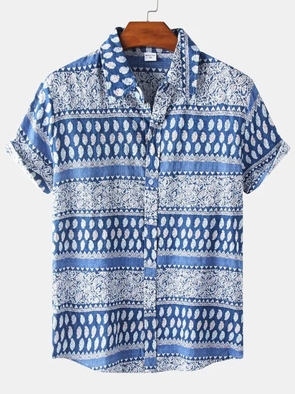 Zakenda | Chemise hawaïenne bleue