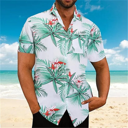 Zakenda | Chemise tropicale blanche