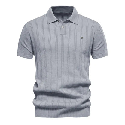 Zakenda | Hommes Loisirs Polo en tricot rayé respirant