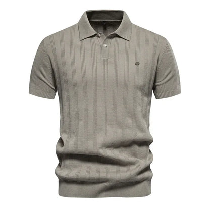 Zakenda | Hommes Loisirs Polo en tricot rayé respirant