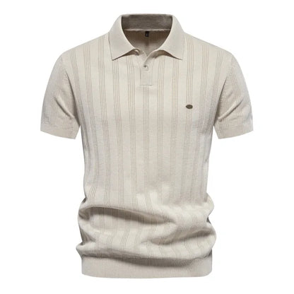 Zakenda | Hommes Loisirs Polo en tricot rayé respirant