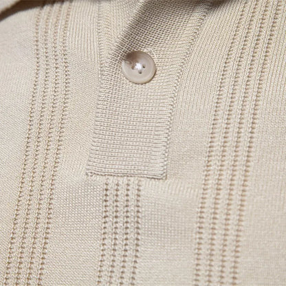 Zakenda | Hommes Loisirs Polo en tricot rayé respirant