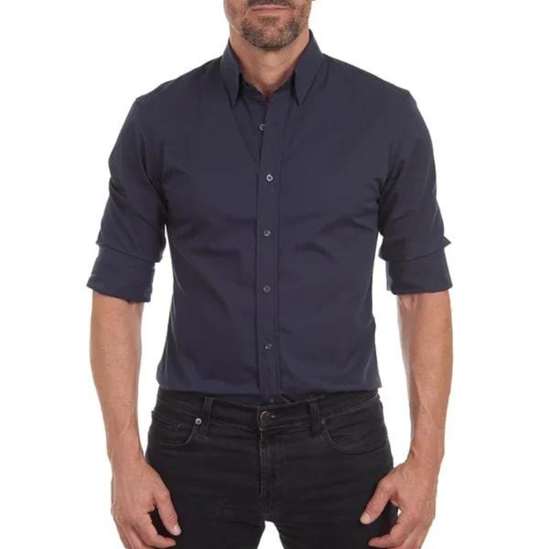Zakenda | chemise sans plis avec fermeture à friction cachée