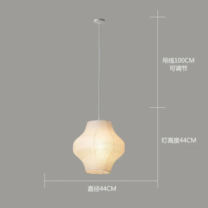 "Afralia™ Akari Rice Paper Pendant Lamp for Living Room Bedroom, LED Hanging Light"