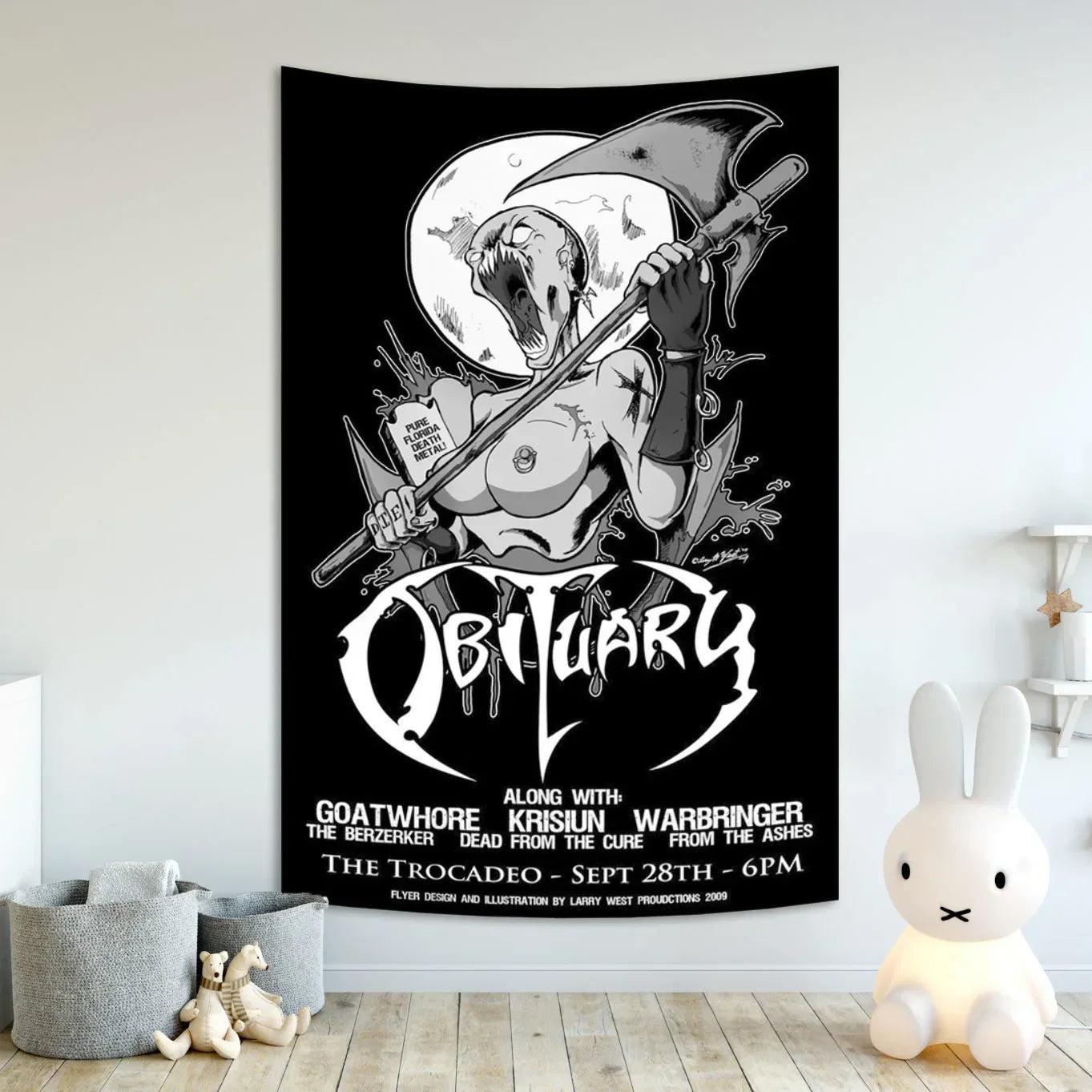 Death Metal Tapestry Home Decor Poster Living Room Banner Flag