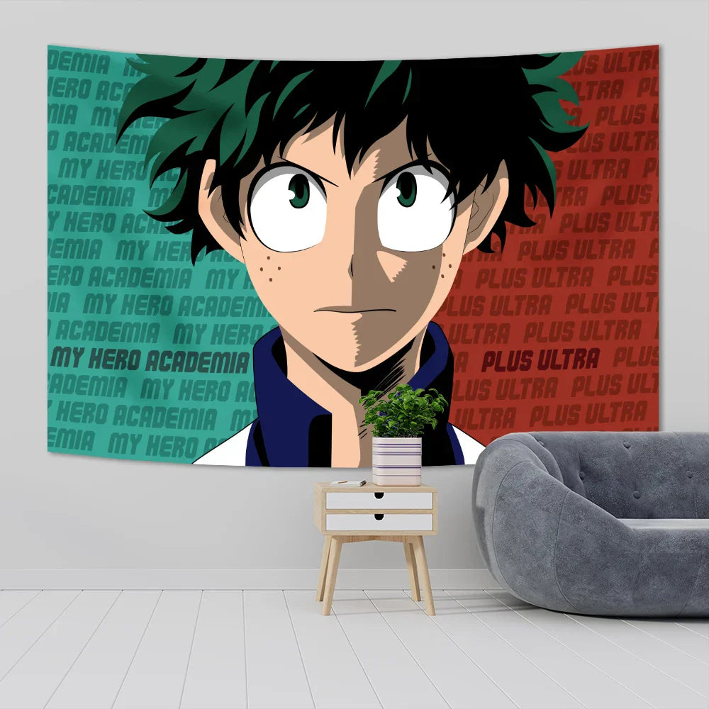 MHA Wall Tapestry Kawaii Room Decor Anime Art Poster Teen Bedroom Decoration