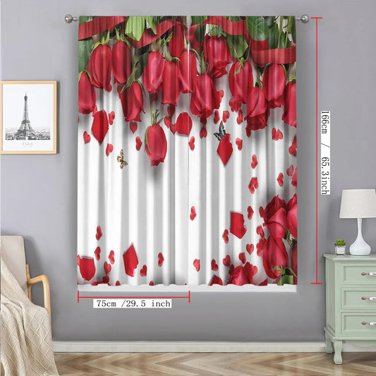 Rose Flower Pole Bag Curtains for Home & Garden