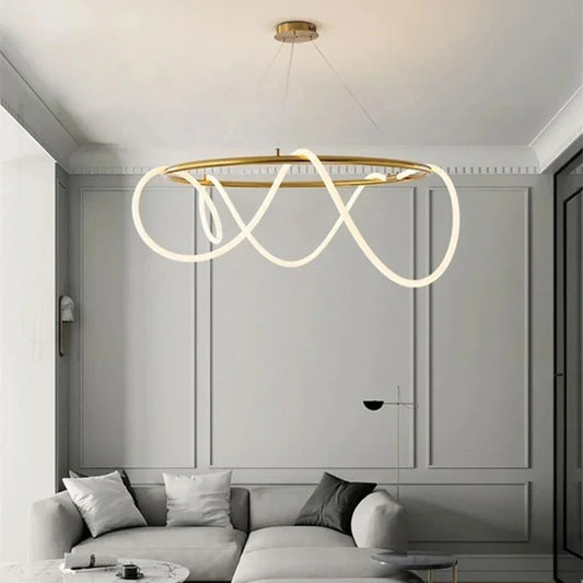 "Afralia™ Modern LED Tube Ceiling Chandelier for Dining & Living Room Decor"