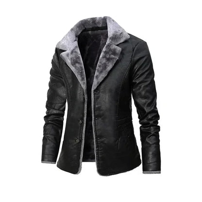 Zakenda | Veste d'hiver en cuir à la mode pour hommes
