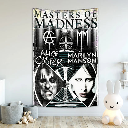 Baphomet Poster Tapestry  Satanist Home Room Decor