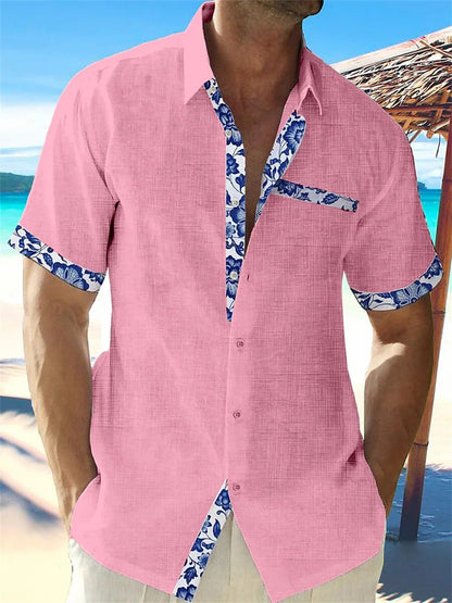 Zakenda | Chemise hawaïenne décontractée en blanc