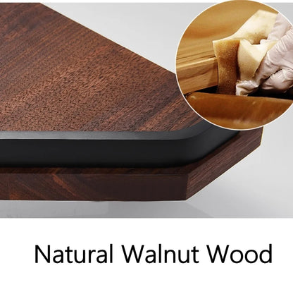 Black Walnut Bathroom Set: Towel Rack, Bar, Shelf, Toilet Paper Holder, Brush Stand