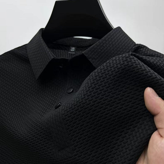 Zakenda | Andrea's Polo en soie glacée de haute qualité pour hommes loisirs manches courtes T-shirt