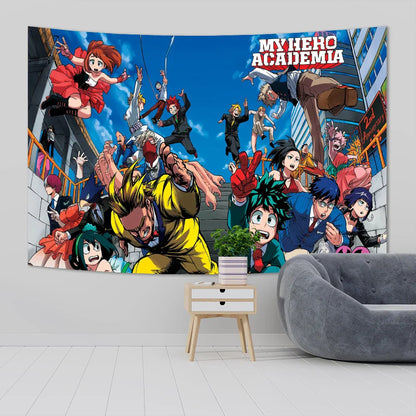 MHA Wall Tapestry Kawaii Room Decor Anime Art Poster Teen Bedroom Decoration