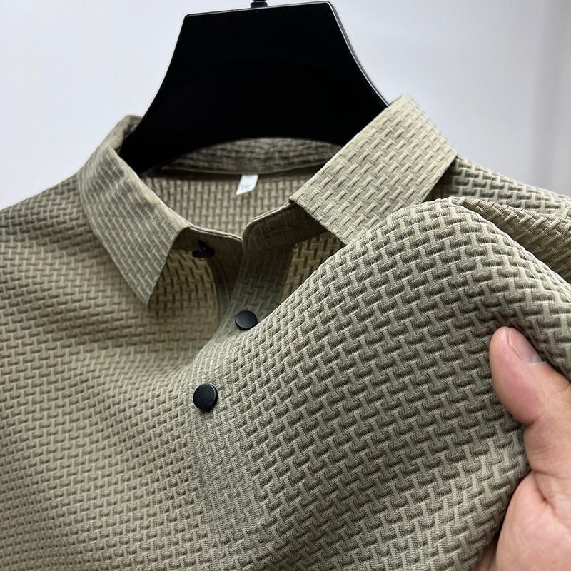 Zakenda | Andrea's Polo en soie glacée de haute qualité pour hommes loisirs manches courtes T-shirt